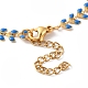 Enamel Ear of Wheat Link Chains Bracelet(BJEW-P271-02G)-5