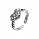 Heart with Flower Alloy Open Cuff Ring for Men Women(RJEW-T009-27AS)-3