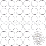 100Pcs 925 Sterling Silver Open Jump Rings, Saw Cut Round, Silver, 24 Gauge, 6x0.5mm, Inner Diameter: 5mm(STER-CN0001-41)