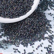 MIYUKI Round Rocailles Beads, Japanese Seed Beads, 11/0, (RR4572) Magic Blue, 11/0, 2x1.3mm, Hole: 0.8mm, about 1100pcs/bottle, 10g/bottle(SEED-JP0008-RR4572)