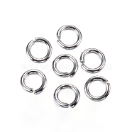 304 Stainless Steel Jump Rings, Open Jump Rings, Stainless Steel Color, 5x1mm, 18 Gauge, Inner Diameter: 3mm(A-STAS-D448-098P-5mm)