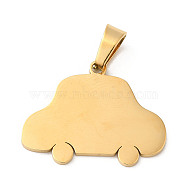 Ion Plating(IP) 304 Stainless Steel Pendants, Stamping Blank Tag, Car Charm, Golden, 20x26x1.5mm, Hole: 7x4mm(STAS-A086-03G)
