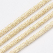 Faux Suede Cords, Faux Suede Lace, Blanched Almond, 3x3mm, about 10.93 yards(10m)/roll(LW-S033-09)