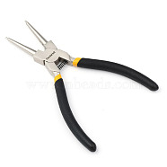 45# Steel Flat Nose Pliers, Stainless Steel Color, 152x85x10mm(TOOL-WH0129-19)