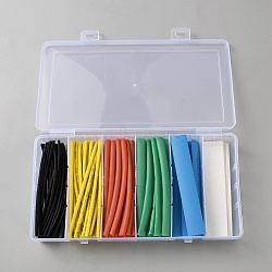 100Pcs PE Heat Shrinkable Tube, Electric Wire Protective Gear, Mixed Color, 100x2.5~22x1.5~6.5mm(FIND-WH20007-82)
