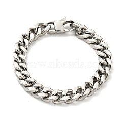 Non-Tarnish 201 Stainless Steel Curb Chain Bracelet for Men Women, Stainless Steel Color, 7-7/8 inch(20.1cm)(BJEW-H550-06C-P)