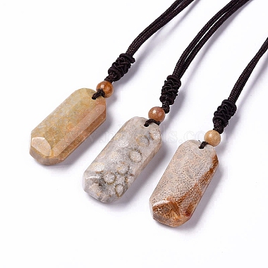 Mixed Color Fossil Coral Necklaces