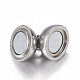 304 Stainless Steel Magnetic Clasps with Loops(X-STAS-K006-8mm-04C)-4
