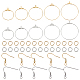 Kit para hacer aretes colgantes con anillo envolvente de alambre unicraftale DIY(DIY-UN0003-65)-1