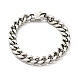 201 Stainless Steel Curb Chain Bracelet for Men Women(BJEW-H550-06C-P)-1