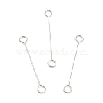 Non-Tarnish 316 Surgical Stainless Steel Eye Pins, Double Sided Eye Pins, Stainless Steel Color, 20x2.5x0.4mm, Hole: 1.6mm(X-STAS-P277-A02-P)