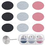Foot File Sandpaper Disc with Metal Shaft, Pedicure Supplies, Mixed Color, 25x1.5mm(FIND-WH0519-24)
