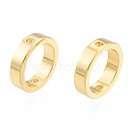 Brass Bead Frames, Circle Frames, Ring, Nickel Free, Real 18K Gold Plated, 10x2.5mm, Hole: 1.2mm(KK-N231-365)