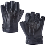 PU Leather Shalf-finger Gloves, Black, 155x108x4mm(AJEW-CL0003-32)