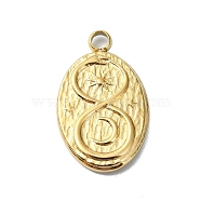 Ion Plating(IP) 304 Stainless Steel Pendants, Real 18K Gold Plated, Oval, Infinity, 18.5x11x2mm, Hole: 2mm(STAS-B058-03G-01)