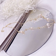 Natural Freshwater Pearl Necklaces, Light Gold, 8.27~19.69 inch(21~50cm)(PW-WG78554-02)