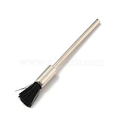 Multifunctional Paint Brushes, Polishing Brushes, with Iron Axis, for Metal, Jade, Glass, Jewelry, Black, 5.5x0.2cm(TOOL-D057-10P)