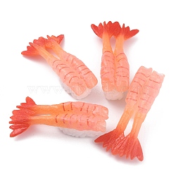 Artificial Plastic Sushi Sashimi Model, Imitation Food, for Display Decorations, Shrimp Sushi, Tomato, 74.5x22x24mm(DJEW-P012-14)