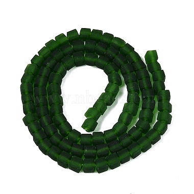 brins de perles de verre d&eacute;poli transparent(GLAA-N072-01A-A10)-2