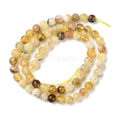 Natural Yellow Opal Beads Strands(G-Q1001-A02-01)-2