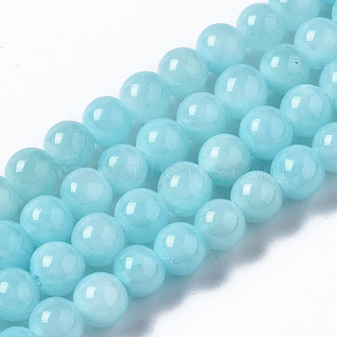 4mm PaleTurquoise Round Yellow Jade Beads