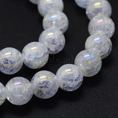 Electroplated Natural Crackle Quartz Crystal Beads Strands(G-K285-08-10mm)-3