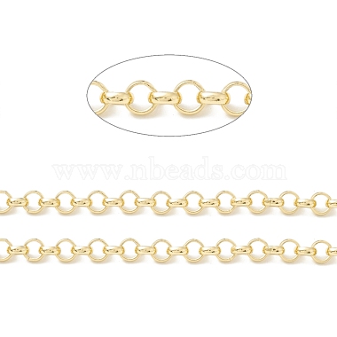 3.28 Feet Rack Plating Brass Rolo Chains(X-CHC-B021-02G)-2