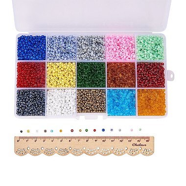 8/0 Round Glass Seed Beads Sets(SEED-PH0007-01)-7