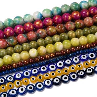 Mixed Color Round Other Jade Beads