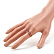 Electroplate Faceted Glass Beads Cuff Ring for Teen Girl Women(X1-RJEW-TA00013-01)-3