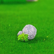 Resin Stone & Grass Display Decoration, Micro Landscape Garden Decorations, Lime Green, 24x19x16.5mm(RESI-G070-03D)