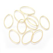 Brass Linking Rings, Oval, Raw(Unplated), Nickel Free, about 26.2mm long, 16m wide, 0.9mm thick, hole: 14x24.5mm(EC1204-1)