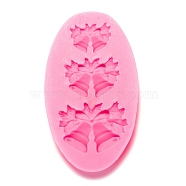 Christmas Bell Fondant Molds, Food Grade Silicone Molds, For DIY Cake Decoration, Chocolate, Candy, UV Resin & Epoxy Resin Craft Making, Hot Pink, 86x50x12mm, Bell: 16x23mm, 22x30mm, 28x37mm(DIY-I060-03)