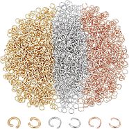 Unicraftale 1200Pcs 3 Style 304 Stainless Steel Jump Rings, Open Jump Rings, Mixed Color, 4x0.6~0.8mm, Inner Diameter: 2.8mm, 400pcs/style(STAS-UN0029-54)