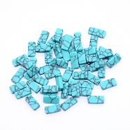 Synthetic Turquoise Cabochons, Nail Art Decoration Accessories, Rectangle, Turquoise, 8x4x1.8mm, 100pcs/bag(MRMJ-WH0065-94B)