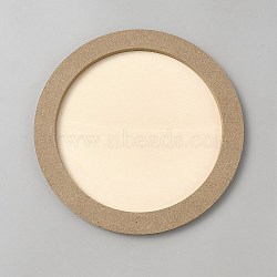 DIY Children Wood Decoration Clay Picture Frame, PapayaWhip, Flat Round, 200x10mm, Inner Diameter: 160mm(WOOD-WH20008-07C)