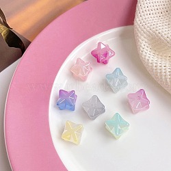 Transparent Acrylic Bead, Merkaba Star, Mixed Color, 12.9x16.7x17mm, Hole: 3mm(OACR-H028-C04)