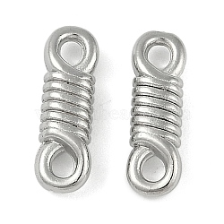 CCB Plastic Connector Charms, Spring Shaped Links, Platinum, 14.5x4x3mm, Hole: 2mm(CCB-G020-19P)