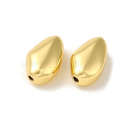 Rack Plating Brass Beads, Long-Lasting Plated, Lead Free & Cadmium Free, Irregular Oval, Real 18K Gold Plated, 10x6.5x4.5mm, Hole: 1.2mm(KK-K373-01G)