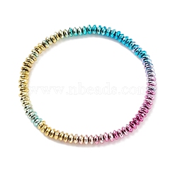 Synthetic Hematite Beaded Stretch Anklet for Women, Colorful, Inner Diameter: 2-3/4 inch(6.9cm)(AJEW-AN00496)