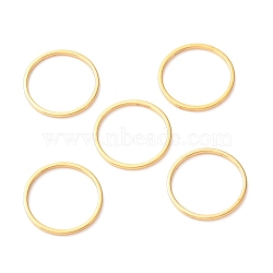 201 Stainless Steel Linking Rings, Round, Golden, 15.5x1mm(STAS-C030-14B-G)