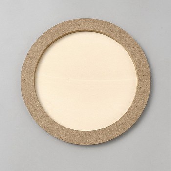 DIY Children Wood Decoration Clay Picture Frame, PapayaWhip, Flat Round, 200x10mm, Inner Diameter: 160mm