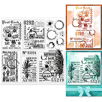 PVC Plastic Stamps, for DIY Scrapbooking, Photo Album Decorative, Cards Making, Stamp Sheets, Film Frame, Mixed Shapes, 15x15cm