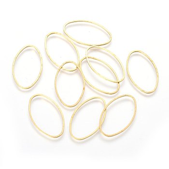 Brass Linking Rings, Oval, Raw(Unplated), Nickel Free, about 26.2mm long, 16m wide, 0.9mm thick, hole: 14x24.5mm