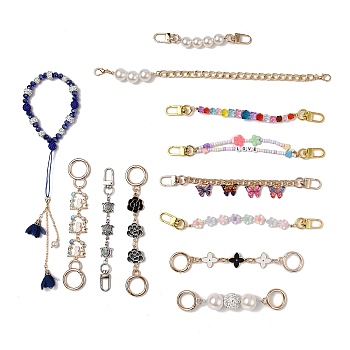Acrylic with Alloy Purse Chains, for Bag Replacement Accessories, Mixed Color, 12.6~29.7cm