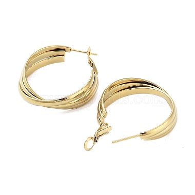 PVD Vacuum Plating 202 Stainless Steel Hoop Earrings(EJEW-A041-02G)-2