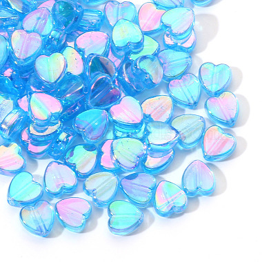 Blue Heart Acrylic Beads