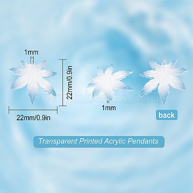 Pendentifs en acrylique imprimé transparent sunnyclue(TACR-SC0001-13)-2