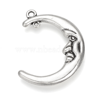 Antique Silver Moon Alloy Links