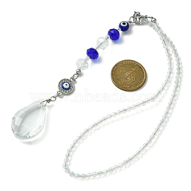 Glass Teardrop Pendant Decorations(HJEW-JM01254)-3